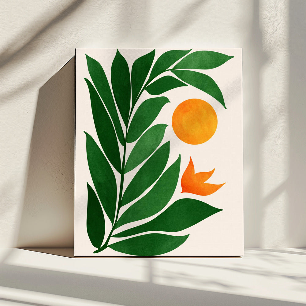 Zonsondergang in tropisch bos | Canvas