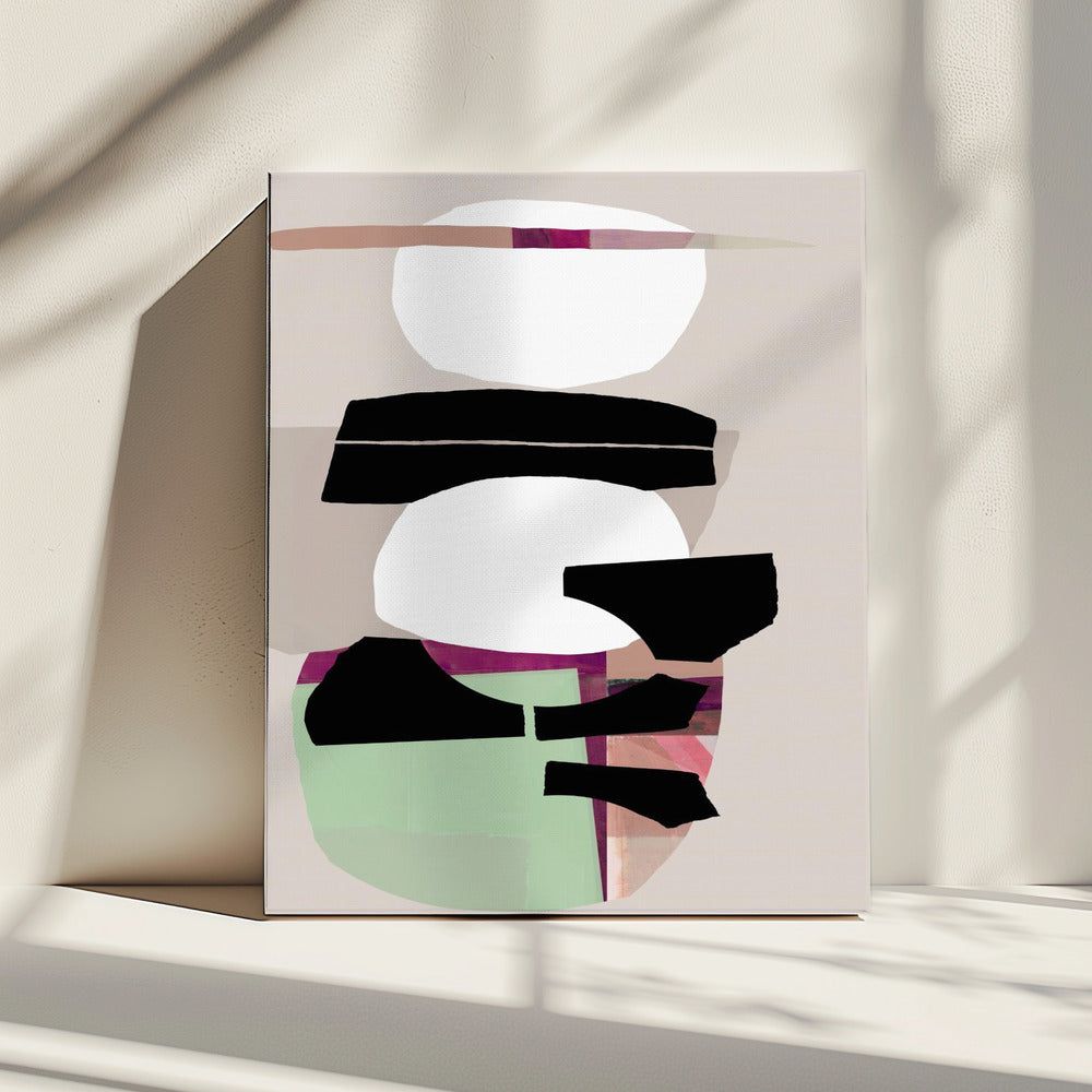 Gekleurd Abstract Zwart Nr. 2 | Canvas