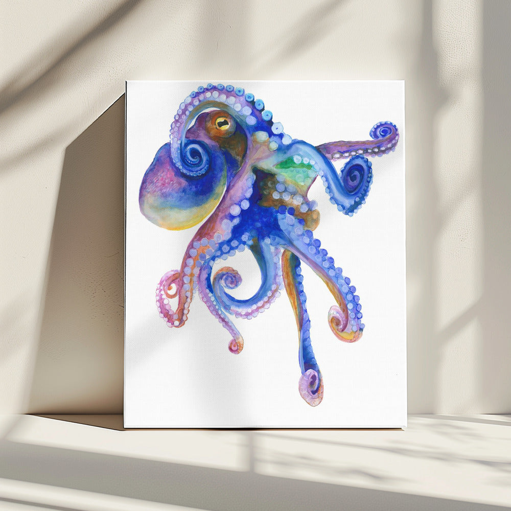 Blauwe zee-octopus | Canvas