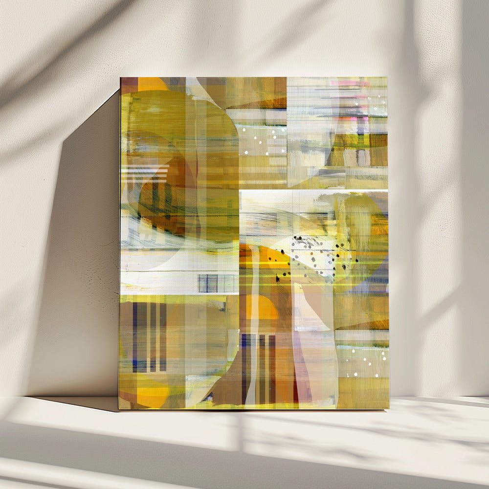 Geel Oker Abstract Nr. 3 | Canvas