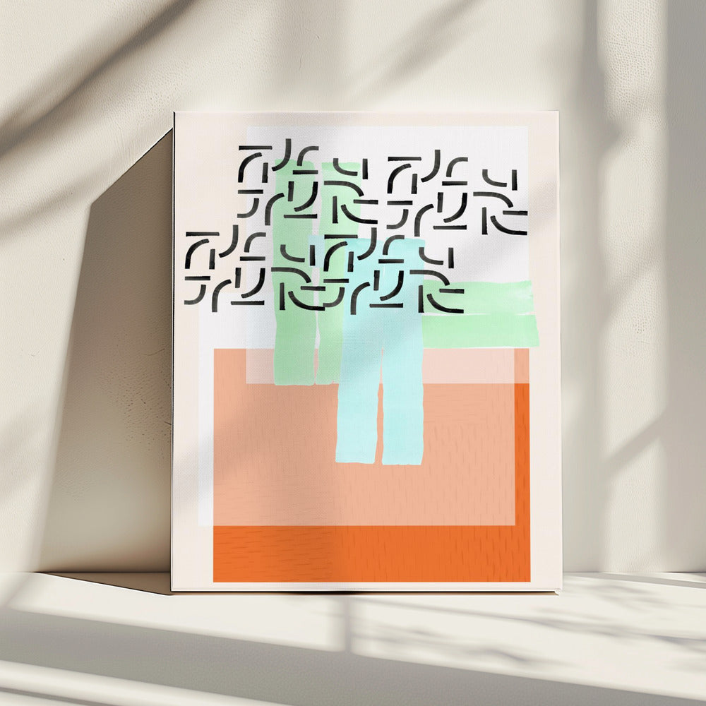 Pastelpatrooncollage 2 | Canvas