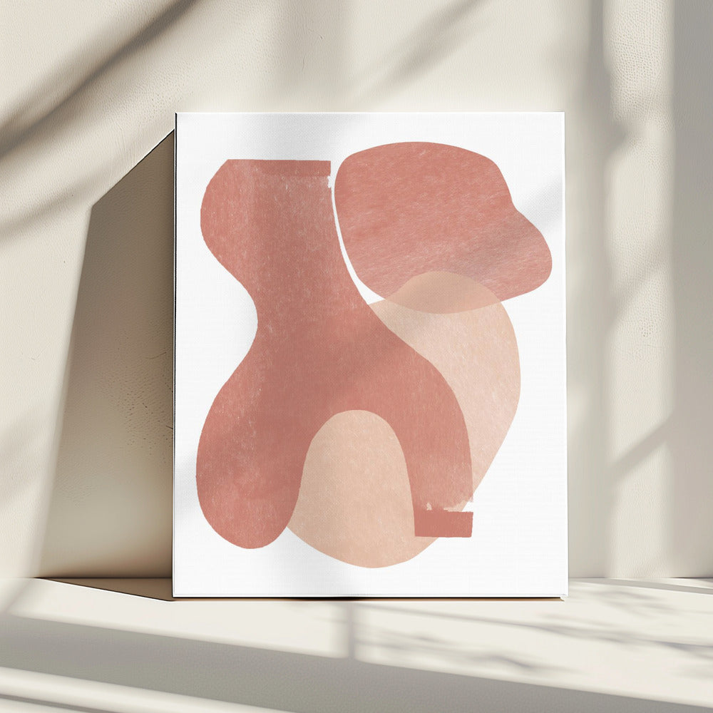 Peach Paper Cut Composition No.2 | Canvas