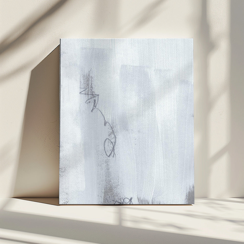 Echo's in wit en grafiet | Canvas