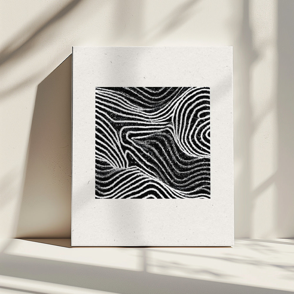Black and White Waves | Canvas