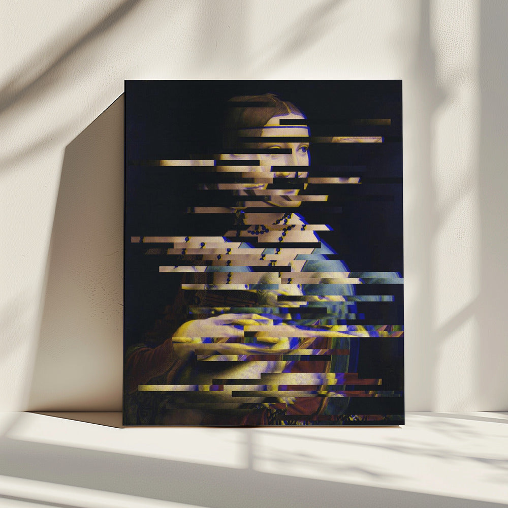 Verknoeide Leonardo da Vinci's De dame met de hermelijn | Canvas