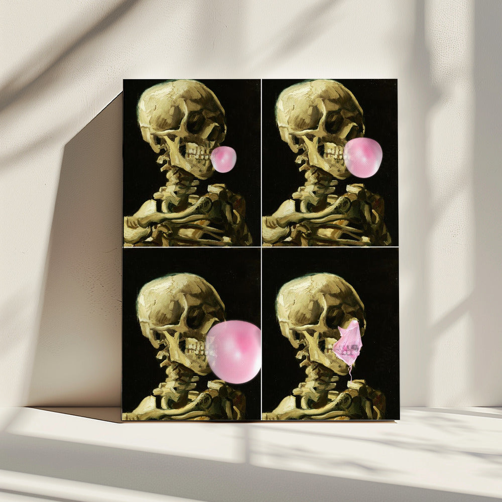 Schedel Gum Explosie | Canvas