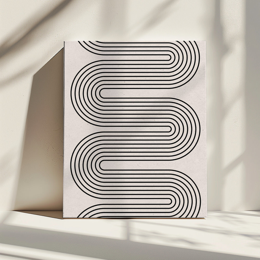 Symfonie van gebogen lijnen | Canvas