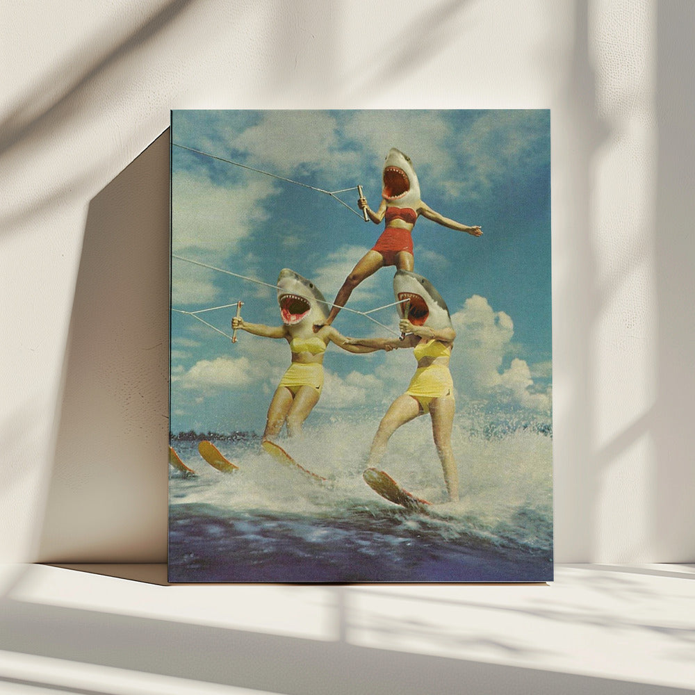 Op Evil Beach - Haaienaanval | Canvas