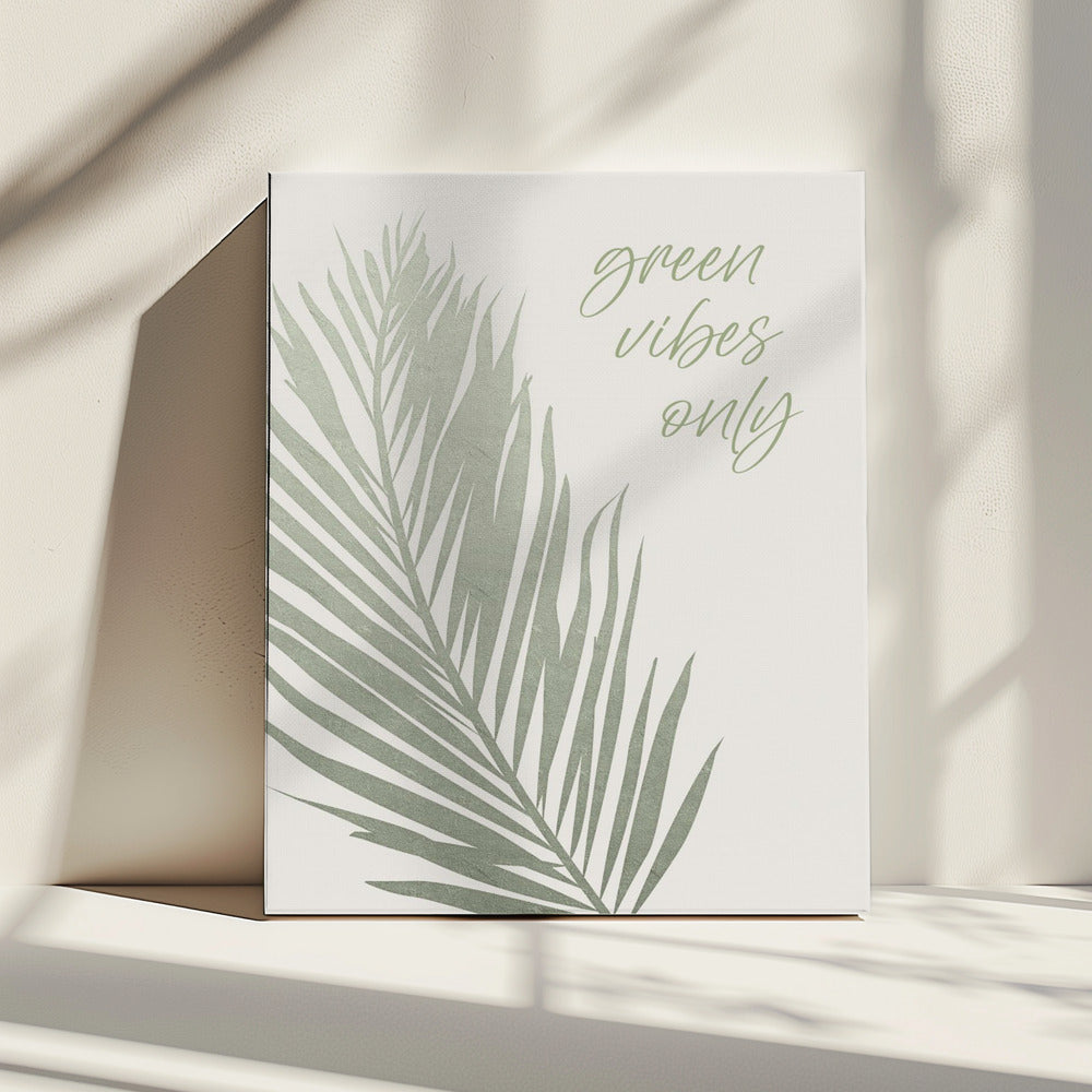Alleen groene vibes | Canvas