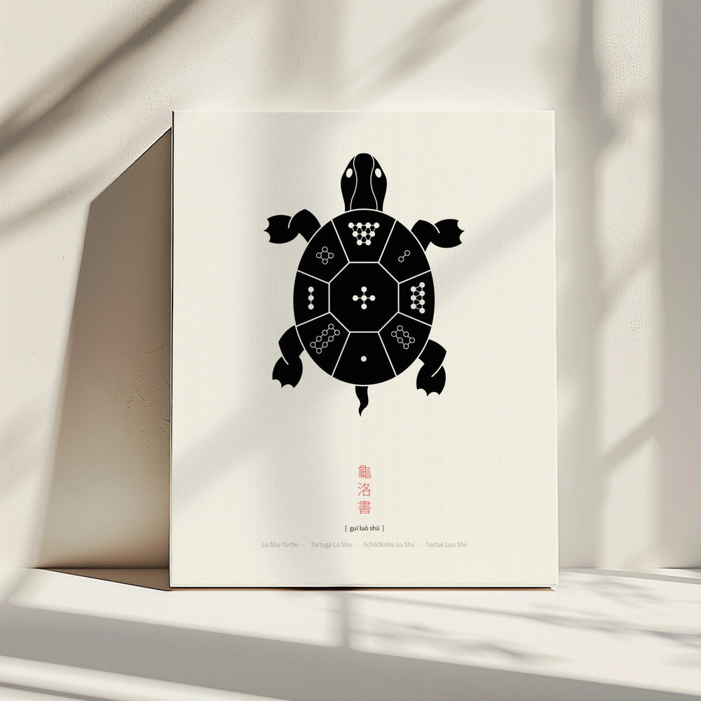 Lo Shu Schildpad | Canvas