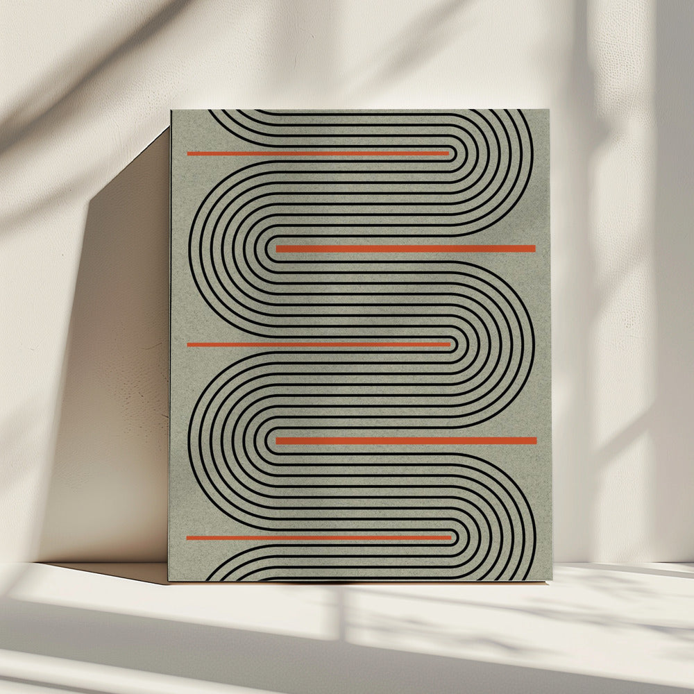 Gebogen paden | Canvas