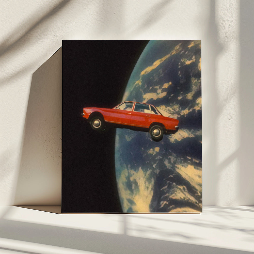 Vliegende ruimteauto | Canvas