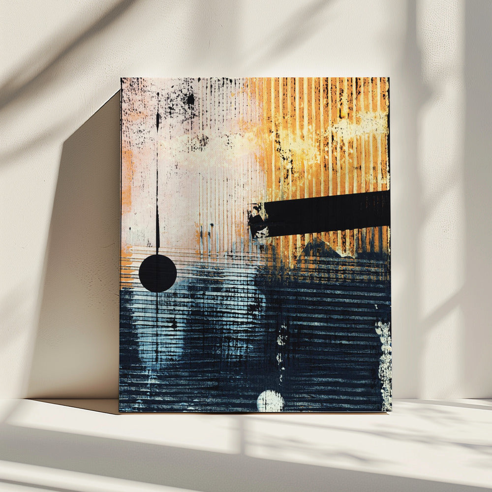 Abstract kunstwerk met geometrische compositie | Canvas