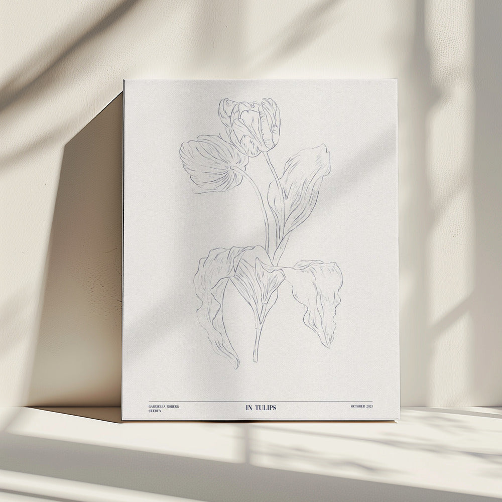In Tulpen (blauw) | Canvas