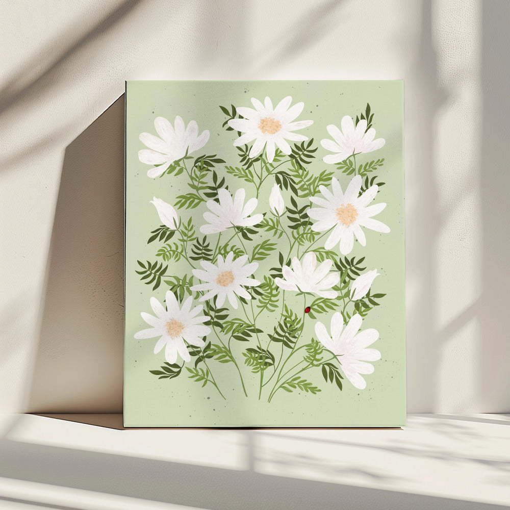 Lieveheersbeestjesbloemen | Canvas