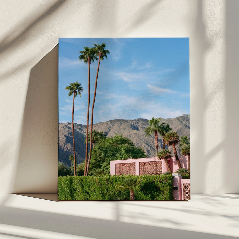 Palm Springs Roze Huis | Canvas
