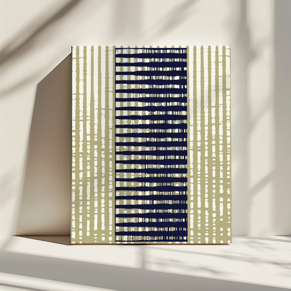 Geometrisch patroon met verticale strepen | Canvas