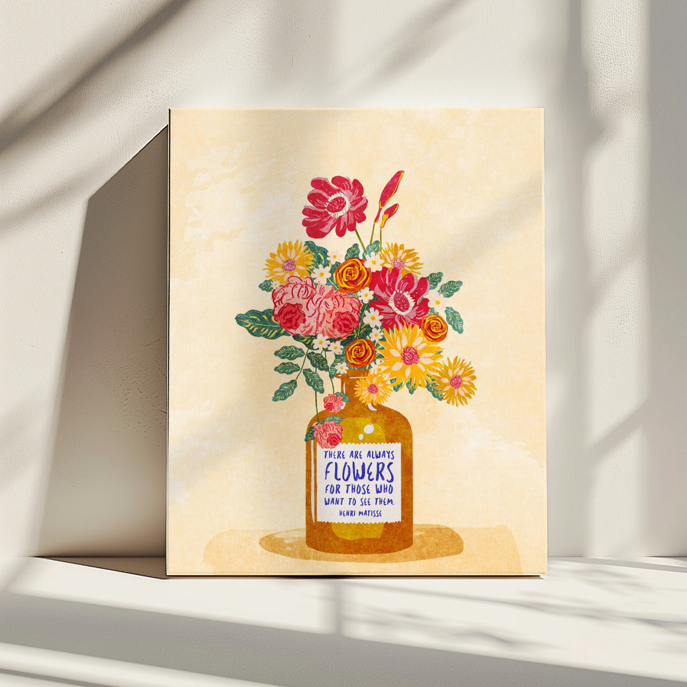 Altijd bloemen | Canvas