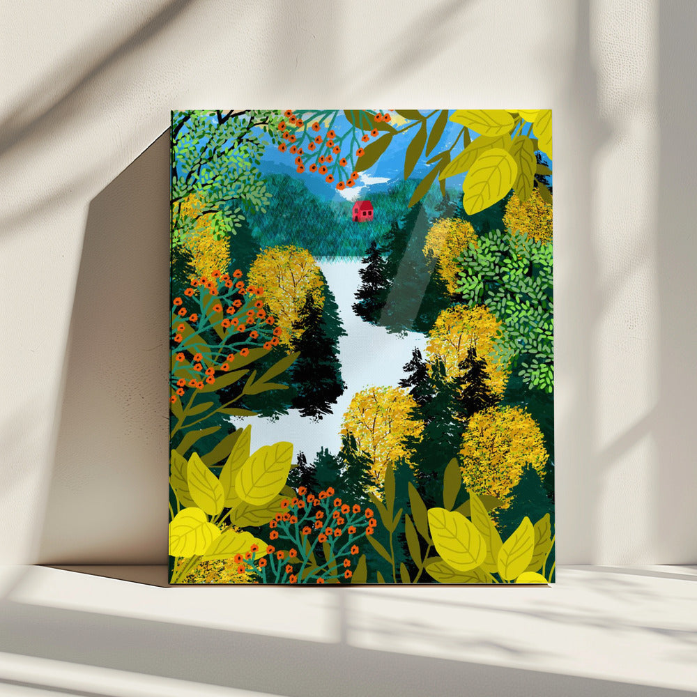 Uitzicht vanaf de berg | Canvas