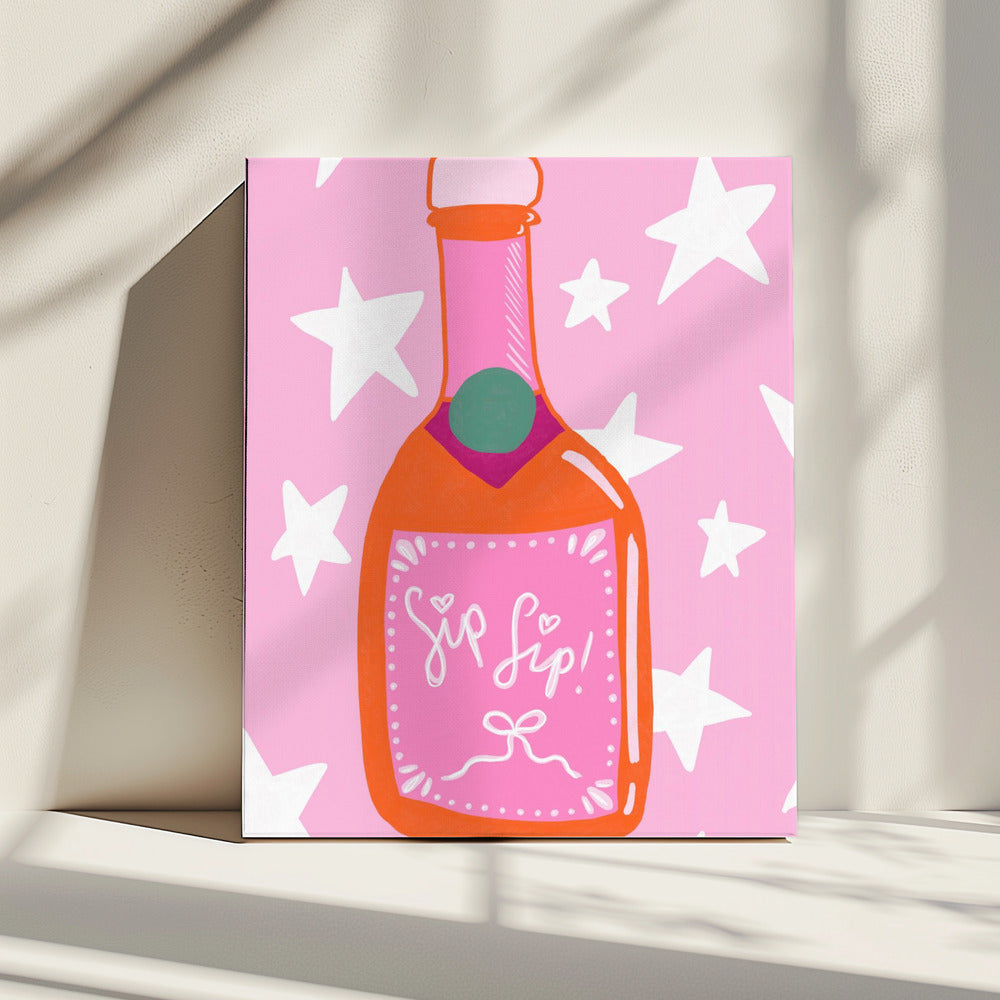 Sterren en slokjes | Canvas