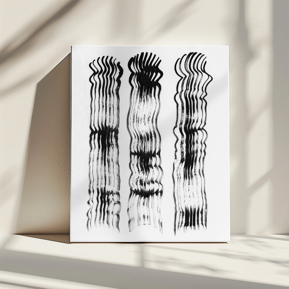 Abstracte penseelstreken lijnen 02 | Canvas