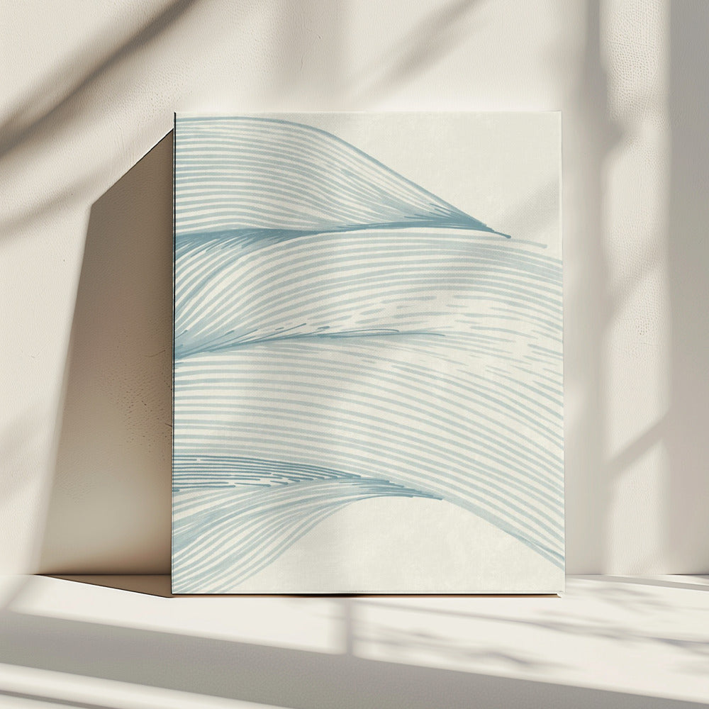 Oceaan in lijnen 01 | Canvas