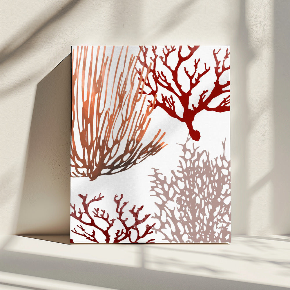 Roze en rode zeekoraal | Canvas