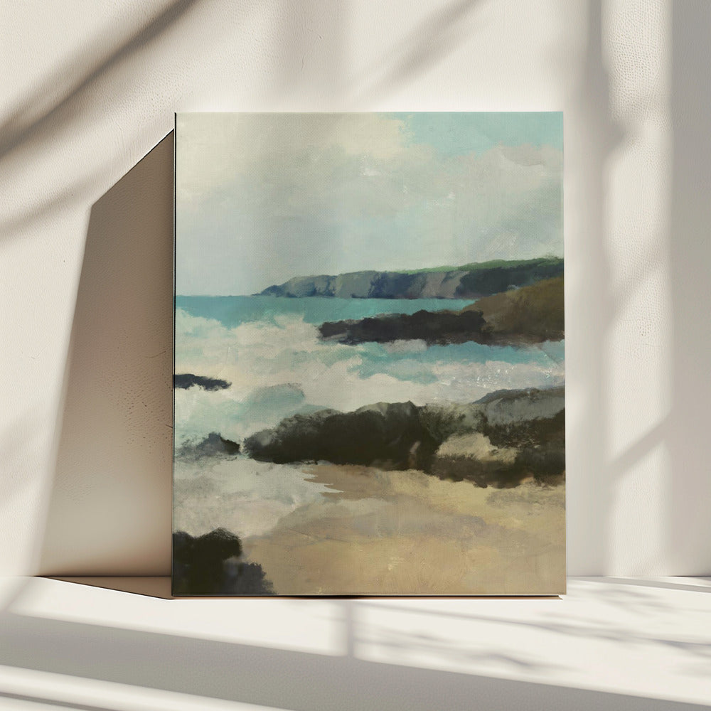 Rotsachtig strand | Canvas