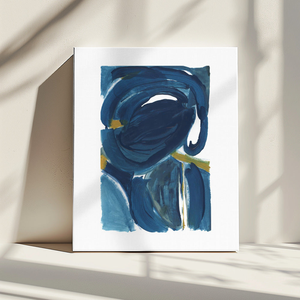 Navy Gold Abstract 2 | Canvas