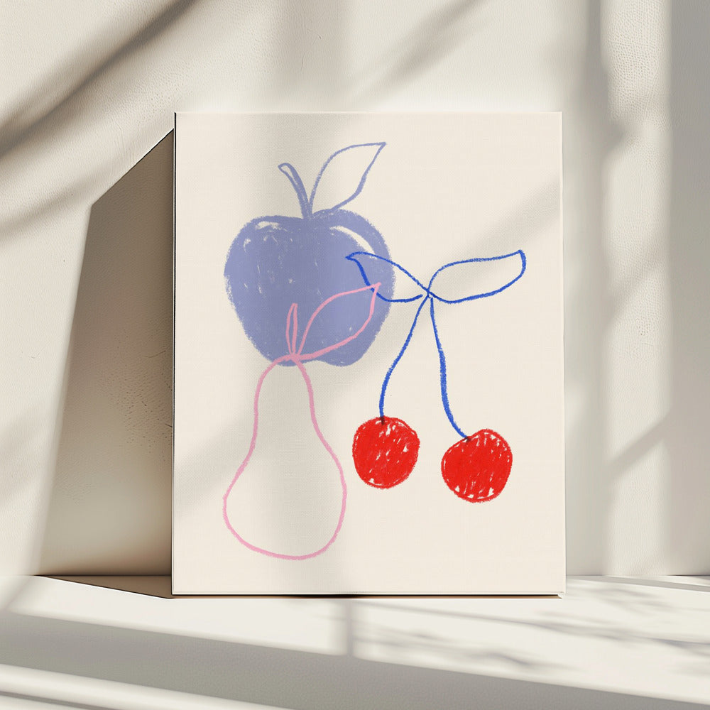 Appel, kers en peer | Canvas