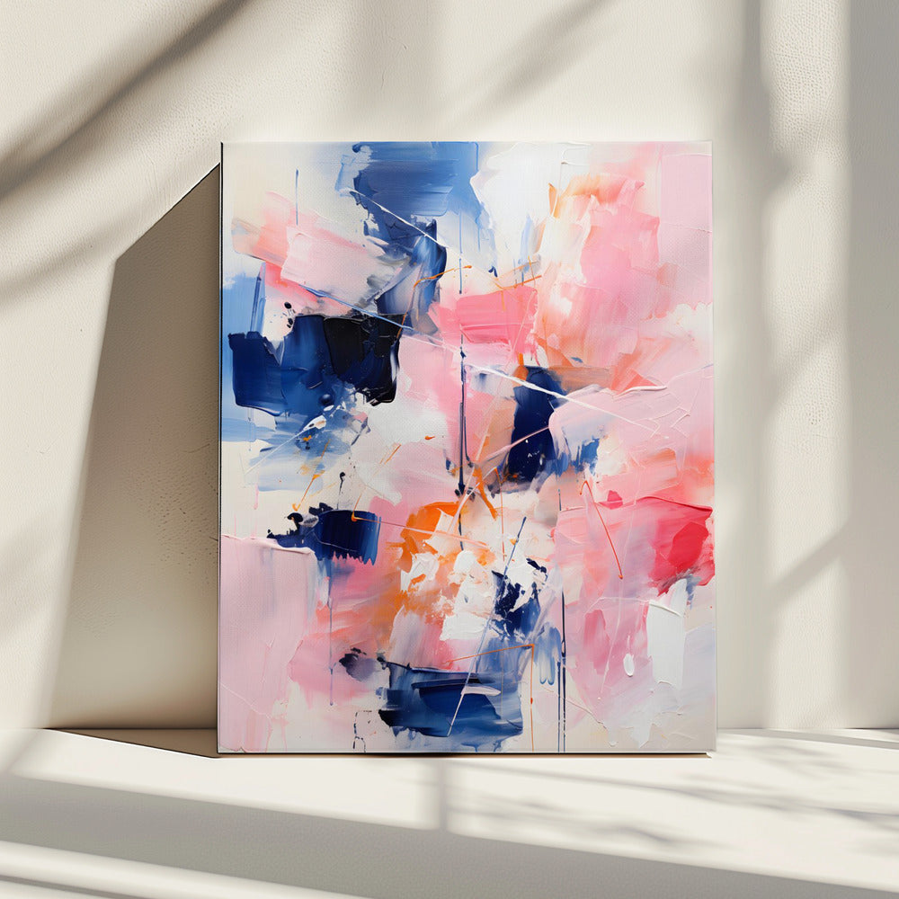 Blush Indigo Abstract Print Tweede 4x | Canvas