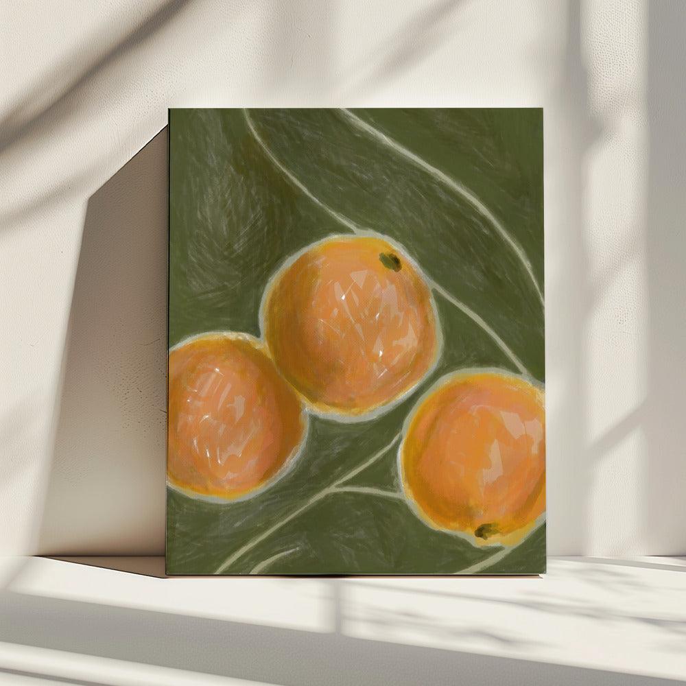 KH Studio - De kleuren oranje en groen | Canvas
