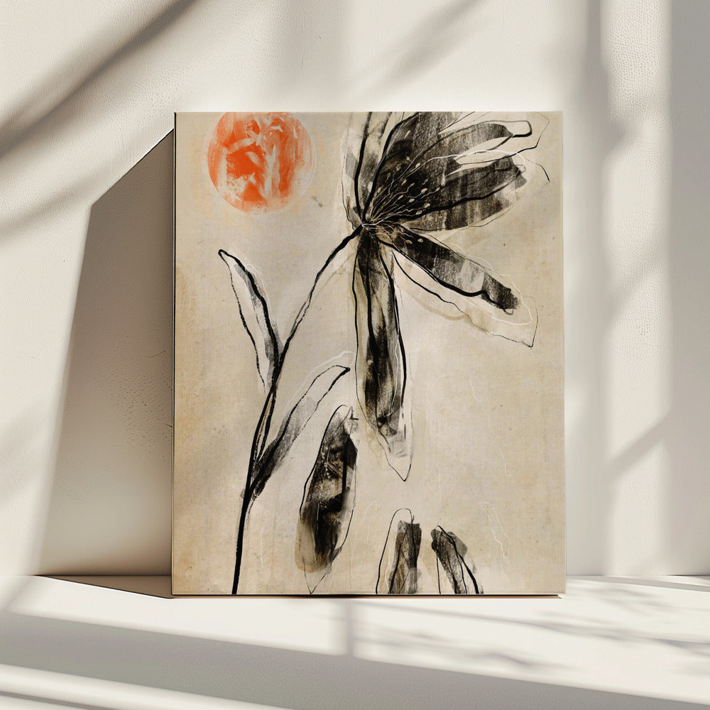 Schaduwrijke Bloei | Canvas