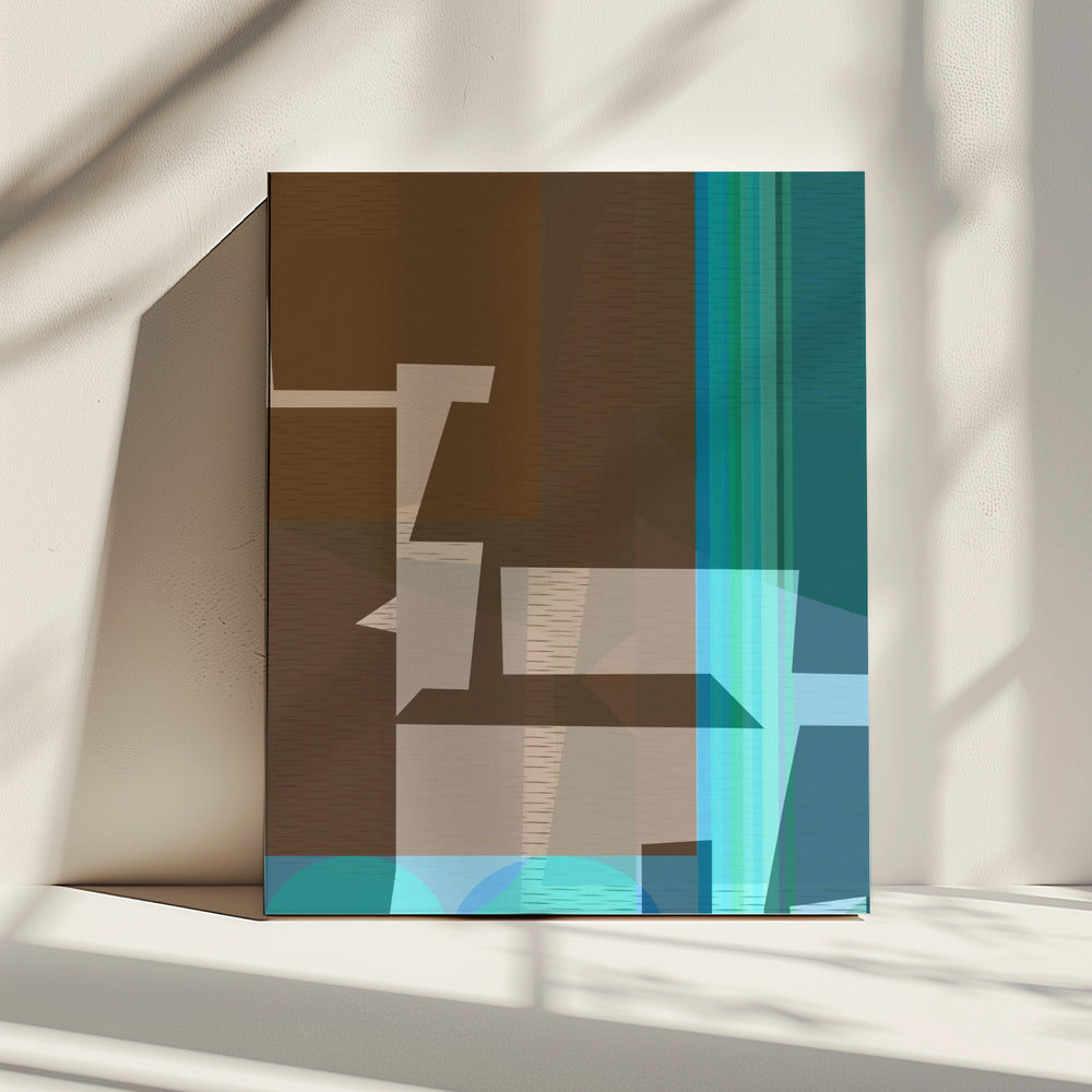 Brown Blue Woven 1 | Canvas