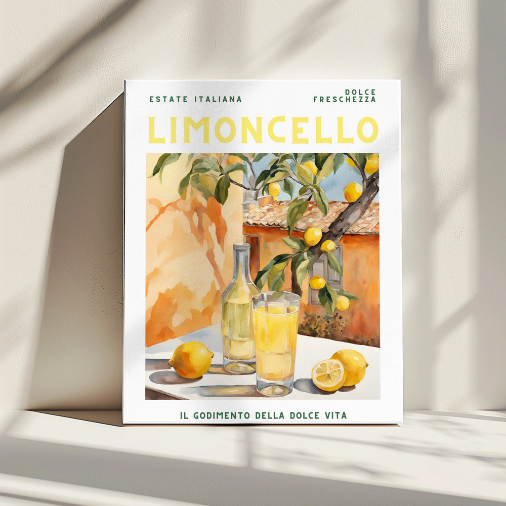 Limoncello, Aquarel, Vers | Canvas
