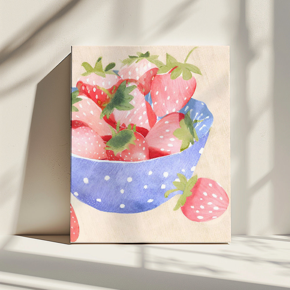 Aardbeieren in Schale | Canvas