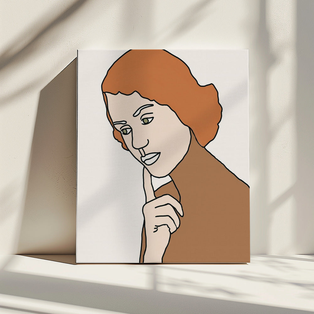 Denkende vrouw | Canvas