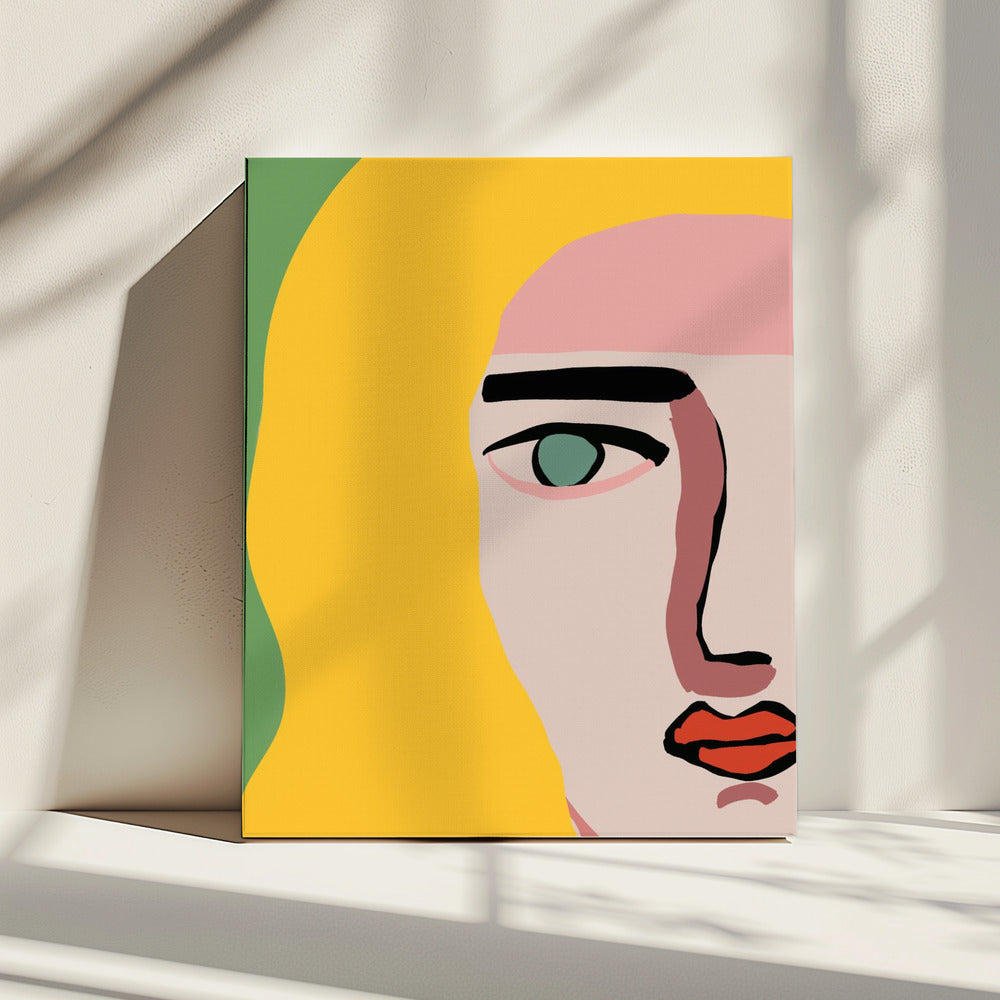 Close-up gezicht blond | Canvas