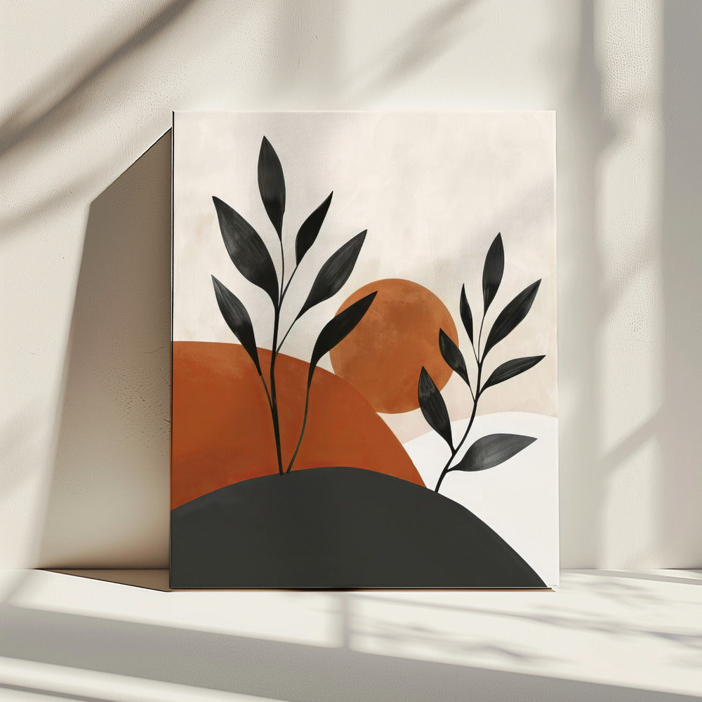 Geschilderde vormen en planten 32 | Canvas