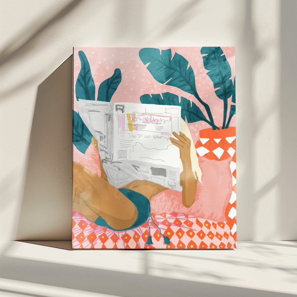 Bohemian Morning News Kunstdruk | Canvas