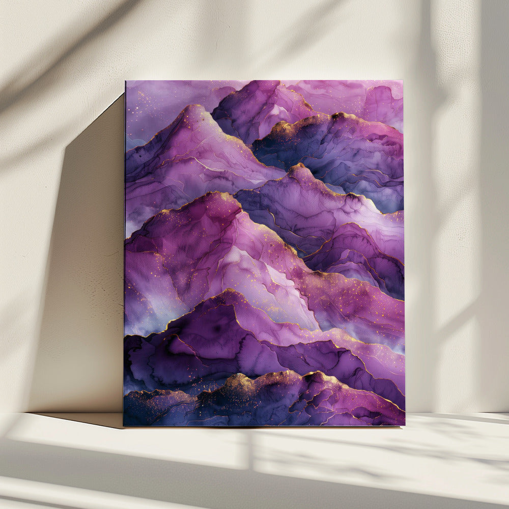 Magische amethist Ladscape Grafisch (8) | Canvas