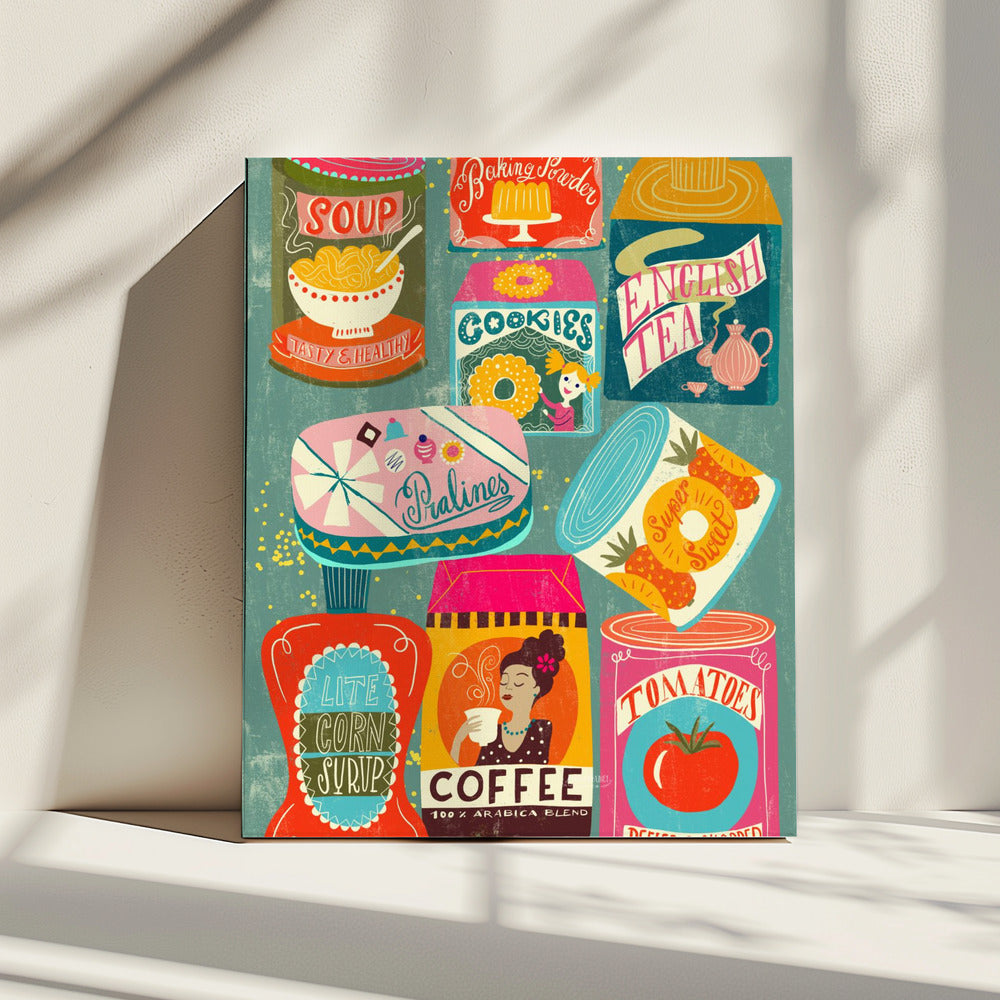 Colorful Pantry Turquoise | Canvas