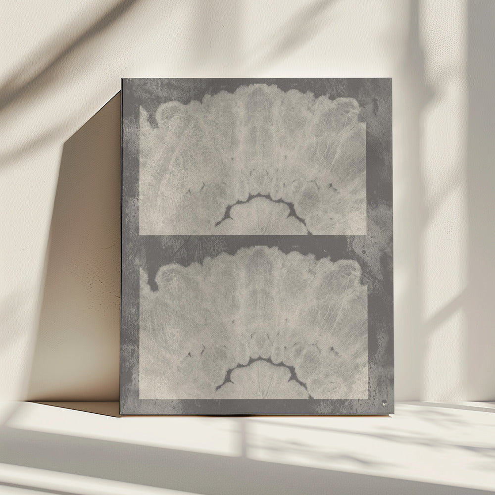 Batiksporen – Neutraal abstract in taupe en wit | Canvas