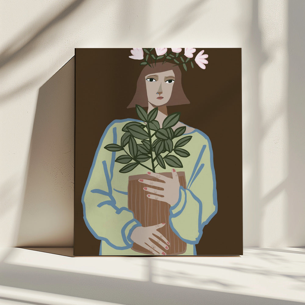 Plantenmoeder bruin | Canvas