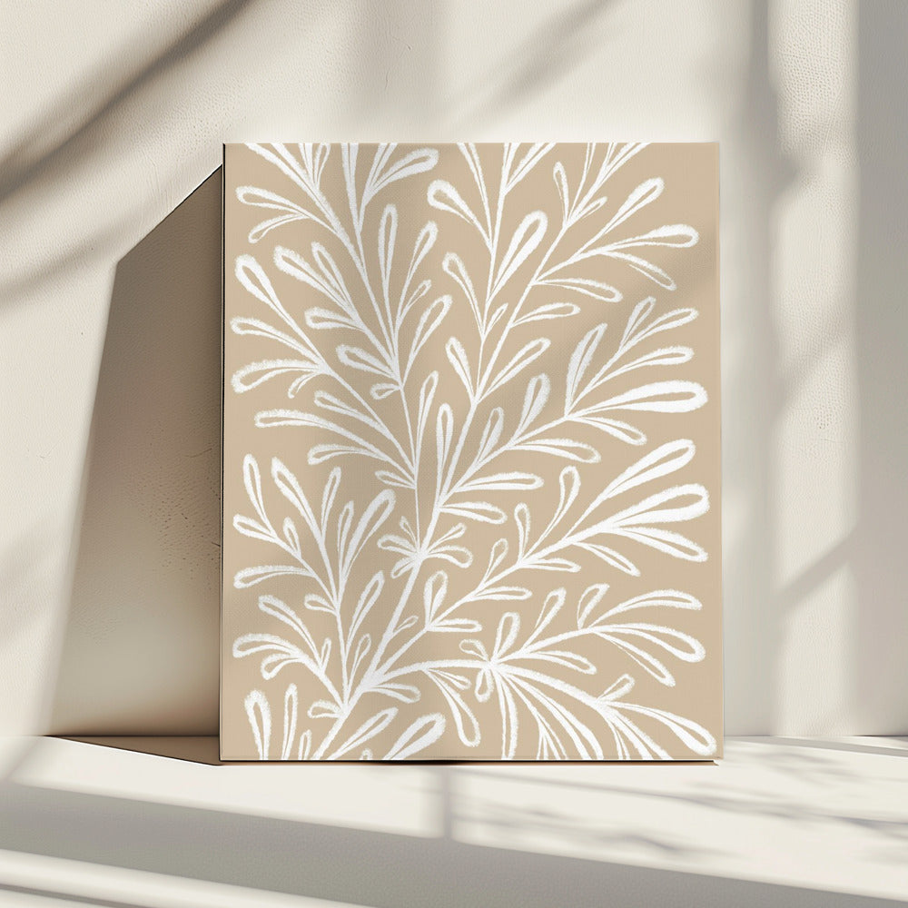 Beige Witte Plant | Canvas