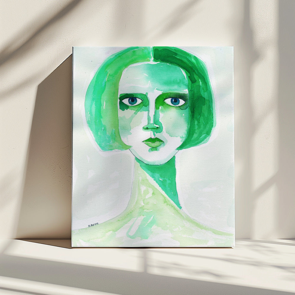 Groen meisje | Canvas