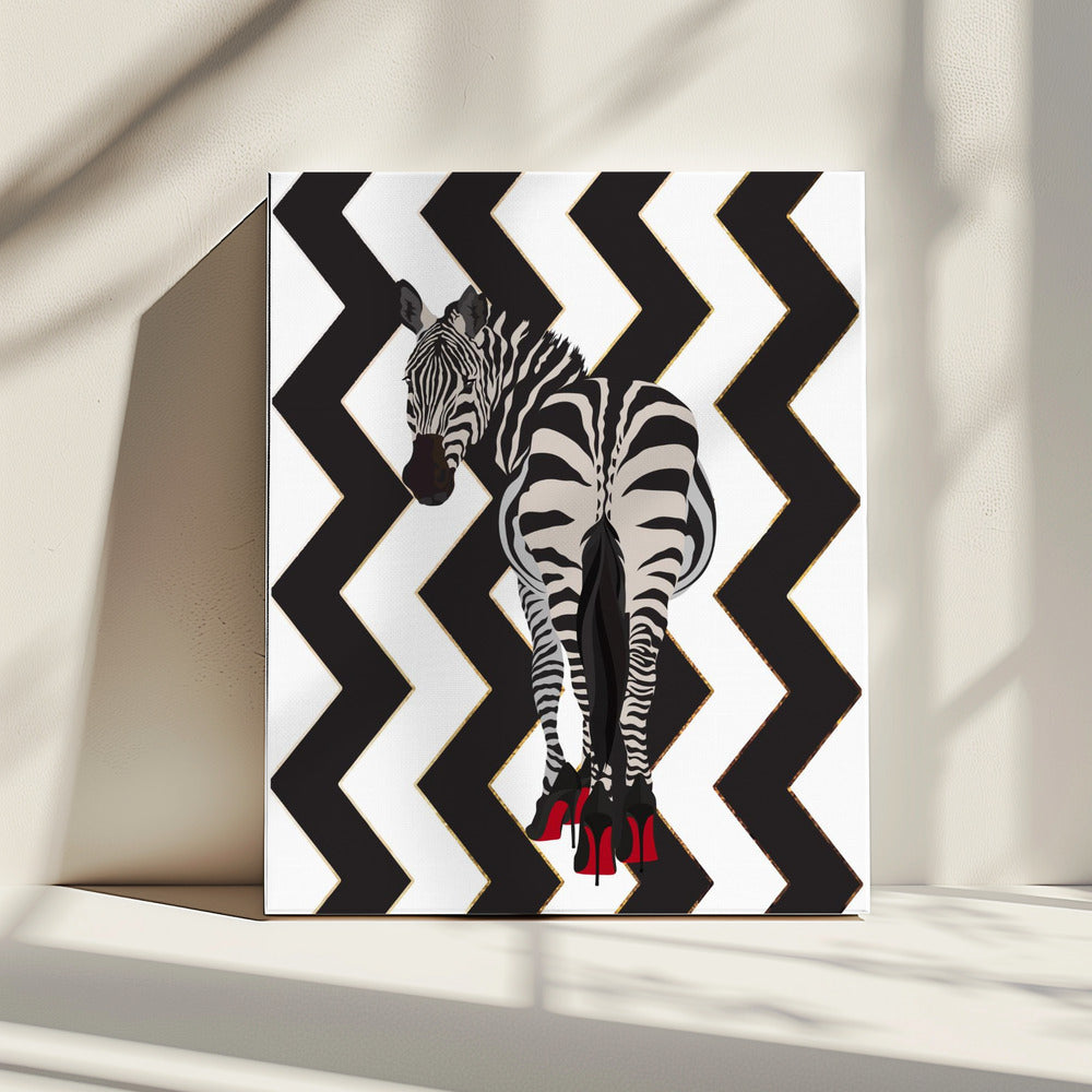 Zebra hakken zigzag | Canvas