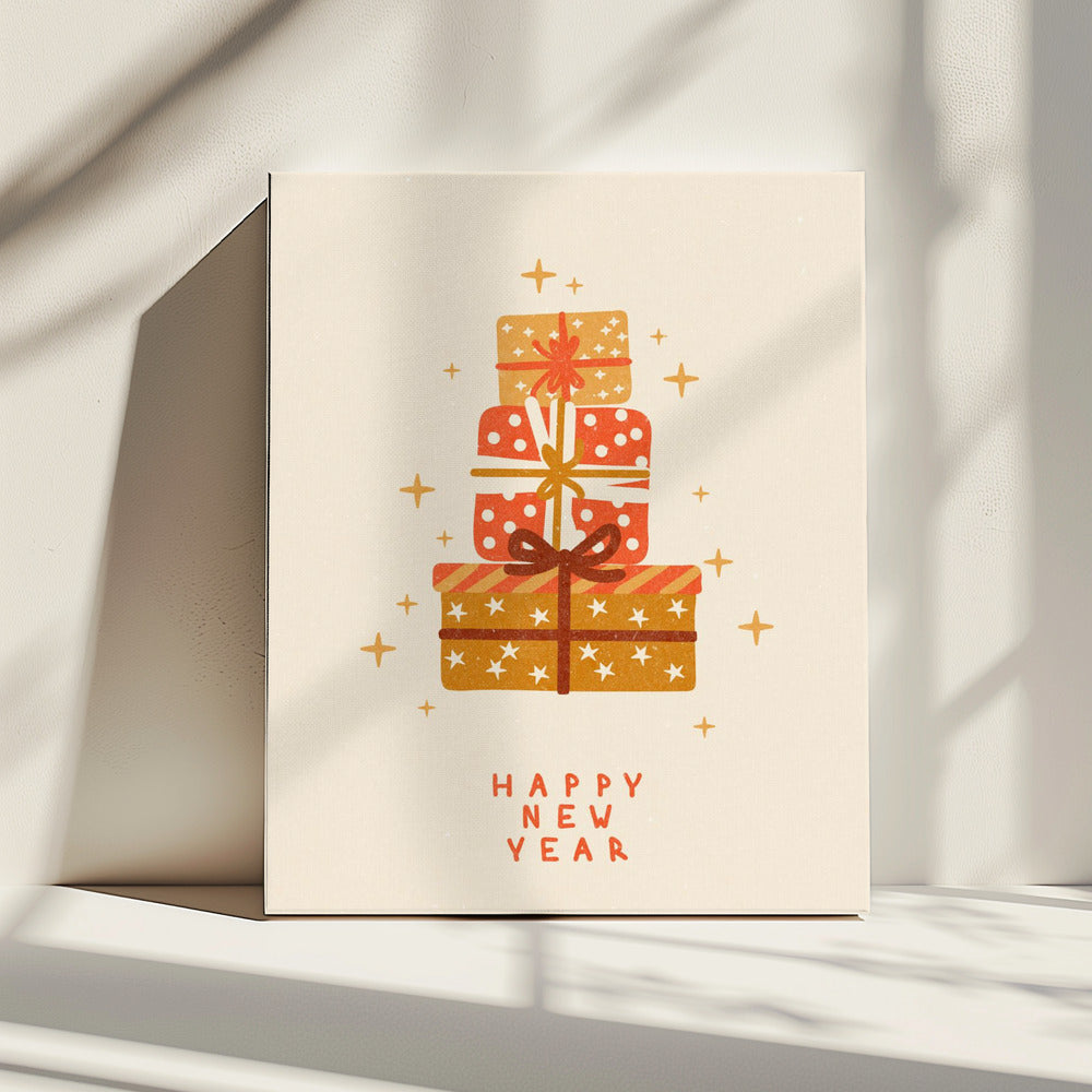 Berg van geschenken | Canvas