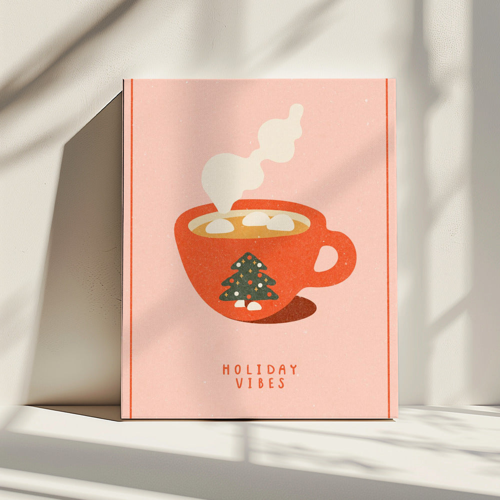 Vakantiegevoel. Een mok warme chocolademelk voor kerst | Canvas