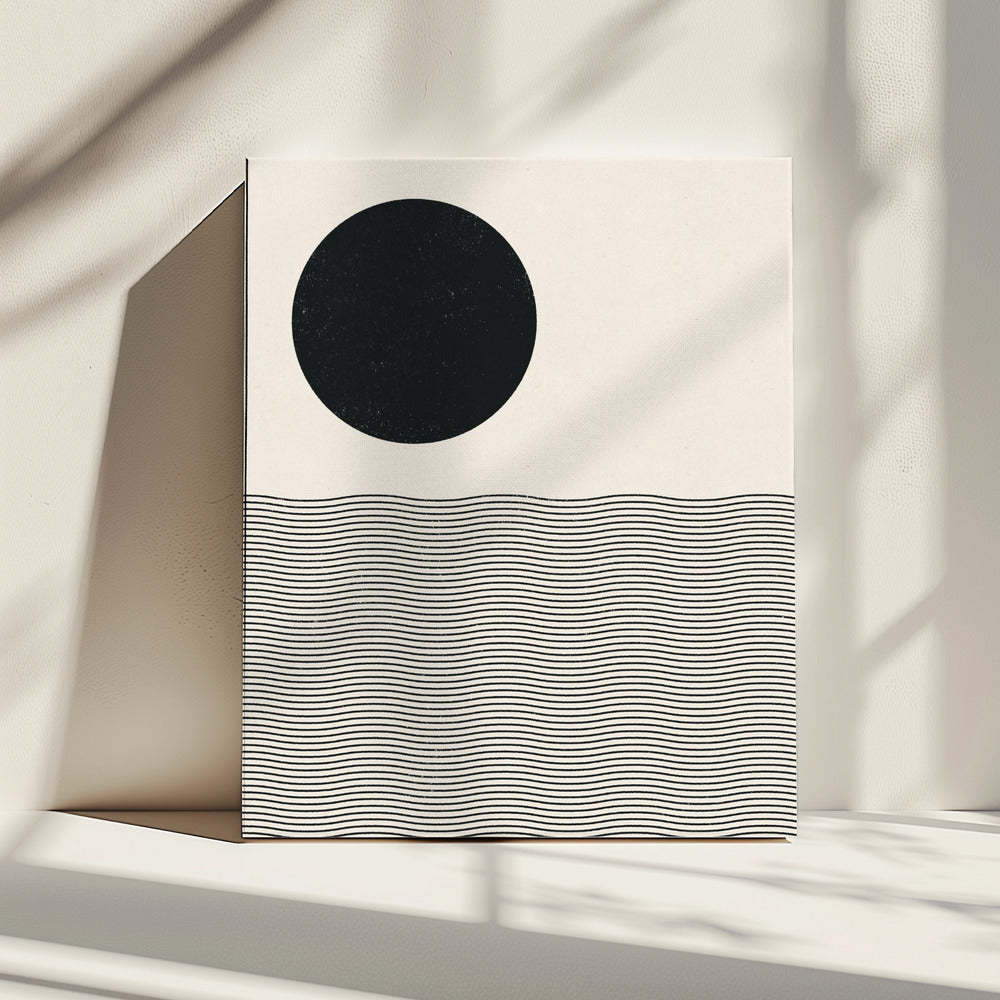 Houtsnede Oceaan | Canvas